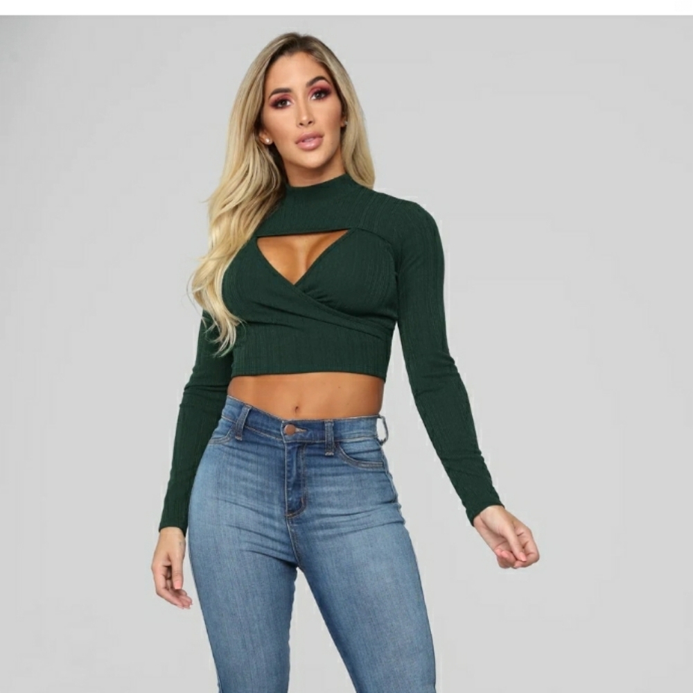 Sun dont set top - Hunter Green